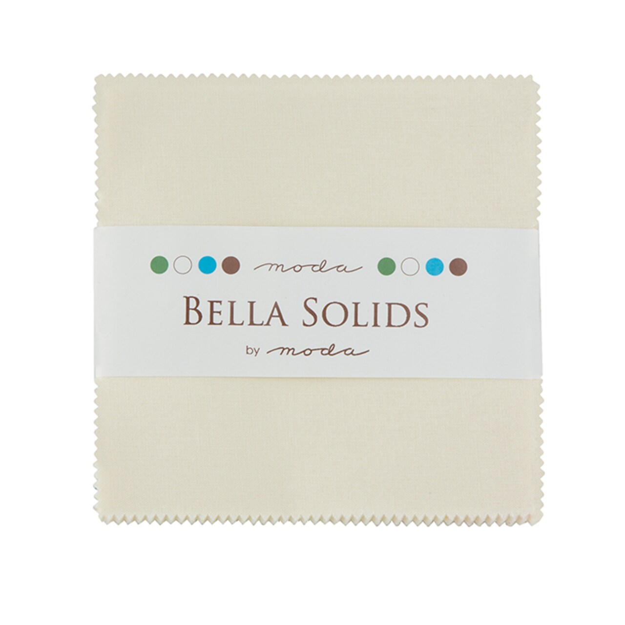 Bella Solids 5" Square Pack (Charm Pack) in Ivory by Moda for Moda (9900PP 60)